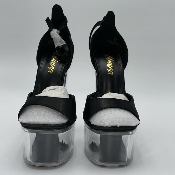 Liliana Clear Platform Block Heels - Picture 3 of 15